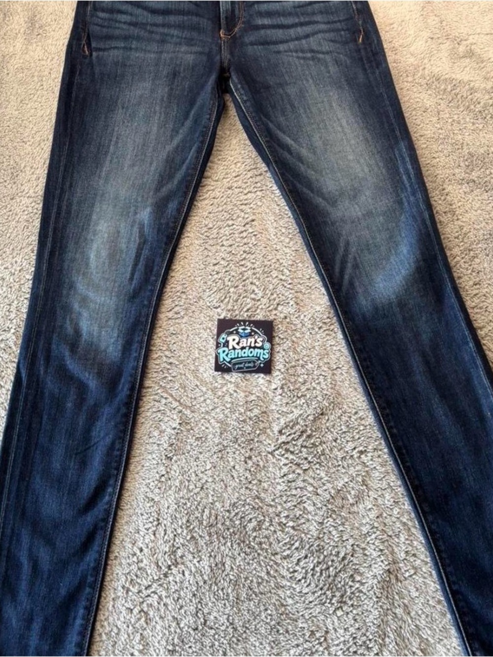 Express Women's Skinny Jeans - Dark Indigo Blue Wash